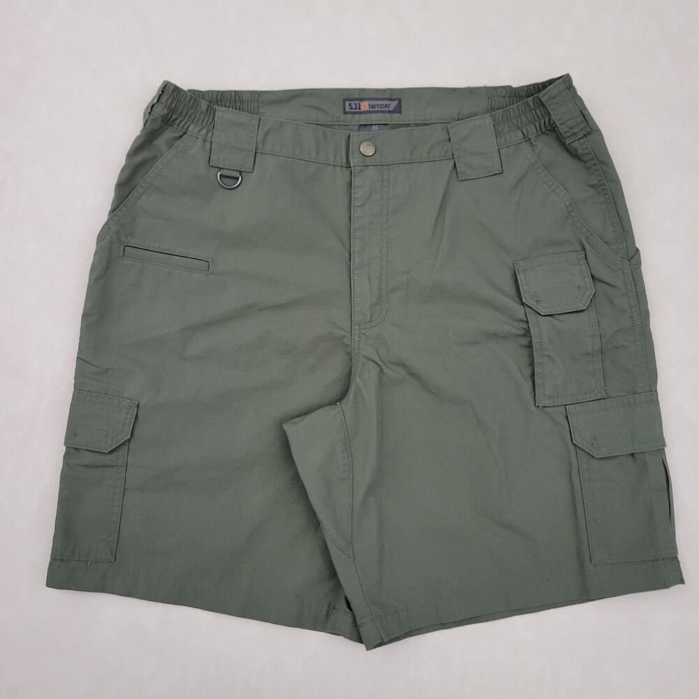 VTG 5.11 Tactical Mens Taclite Pro Cargo Shorts Ripstop Size 36 Green Utility